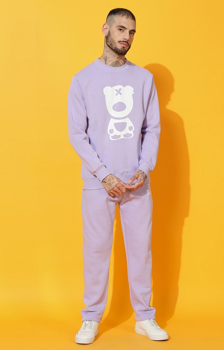 Men's TEDDY 2.0 Regular Fit Mauve Tracksuit