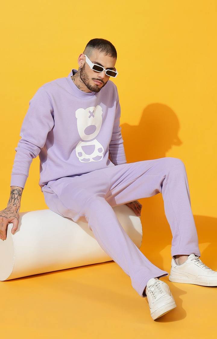 Men's TEDDY 2.0 Regular Fit Mauve Tracksuit