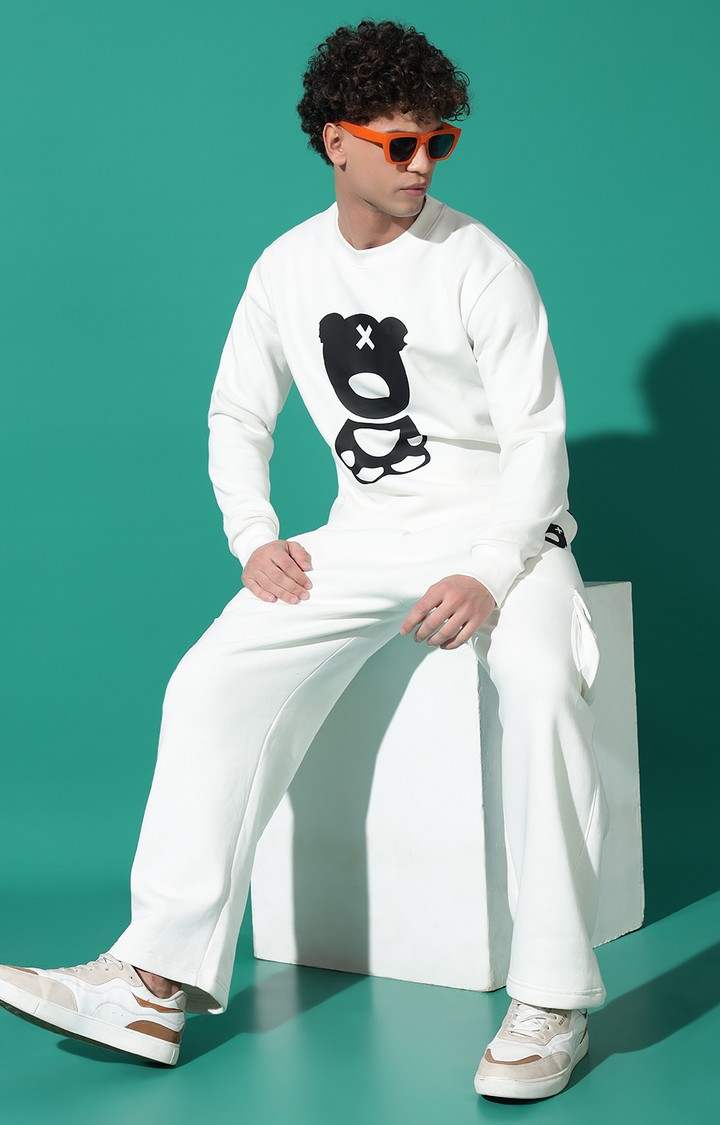Men's TEDDY 2.0 Regular Fit White Tracksuit