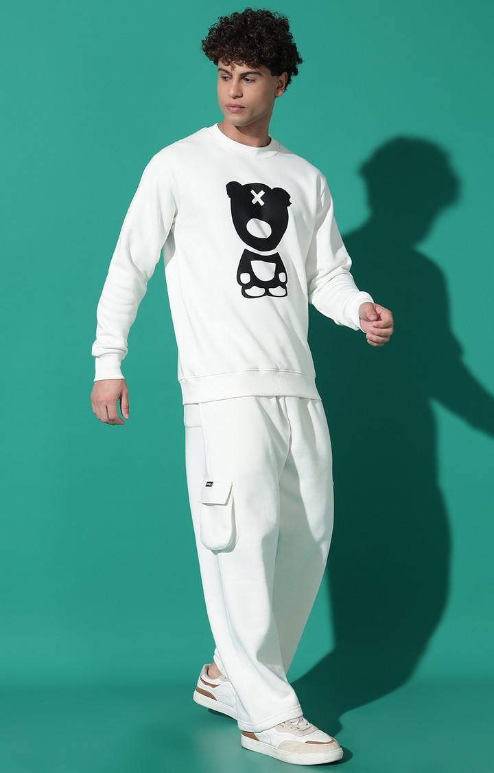 Men's TEDDY 2.0 Regular Fit White Tracksuit