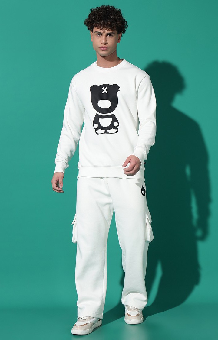 Men's TEDDY 2.0 Regular Fit White Tracksuit