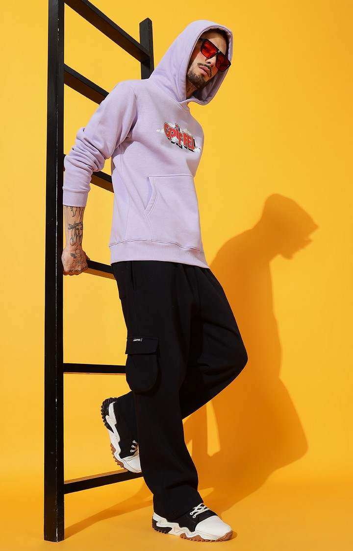 Men's Cloud Regular Fit Mauve Hoodie Tracksuit