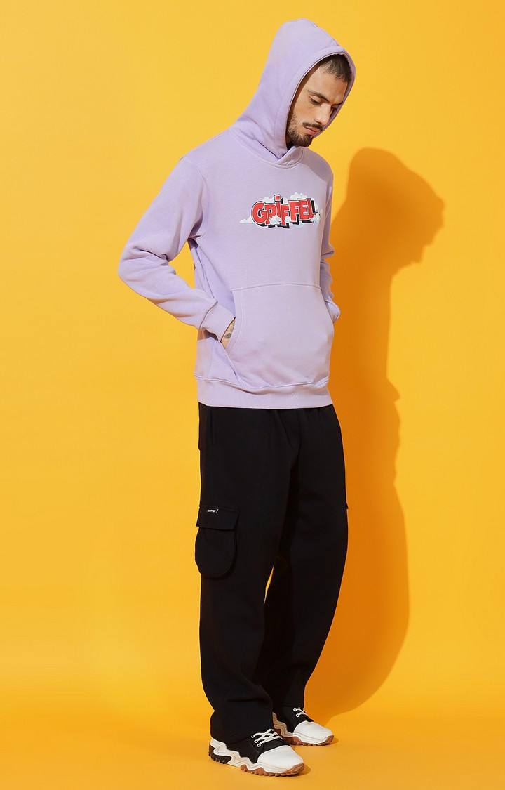 Men's Cloud Regular Fit Mauve Hoodie Tracksuit
