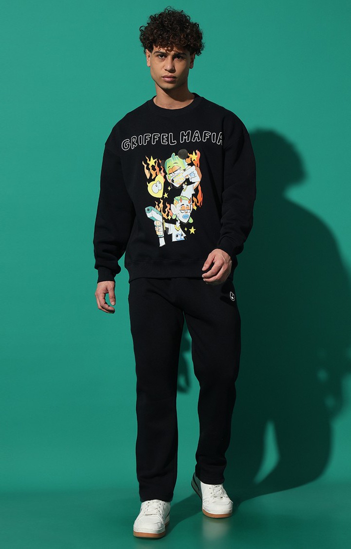 Men's GRIFFEL MAFIA Oversized Black Tracksuit