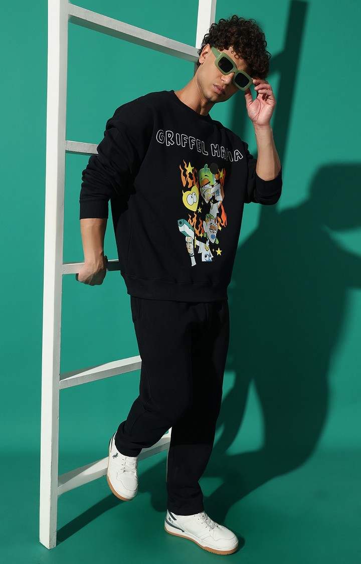 Men's GRIFFEL MAFIA Oversized Black Tracksuit