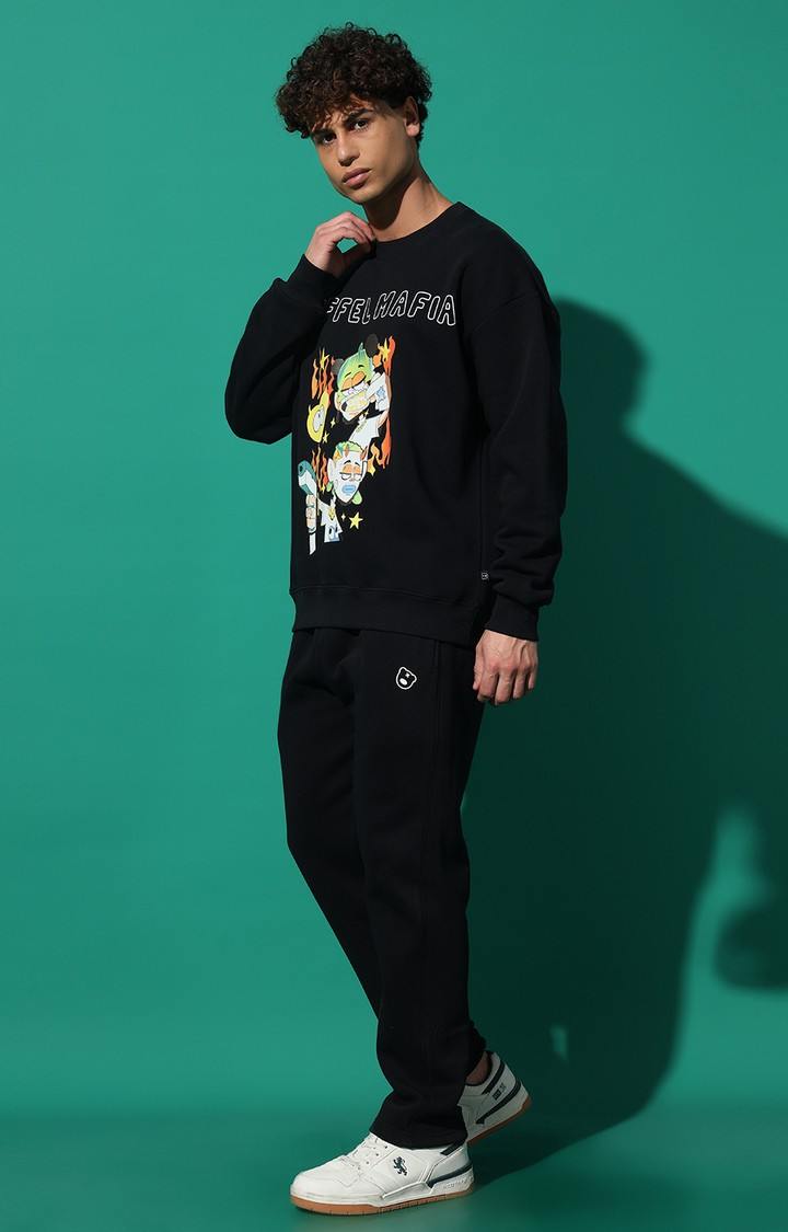 Men's GRIFFEL MAFIA Oversized Black Tracksuit