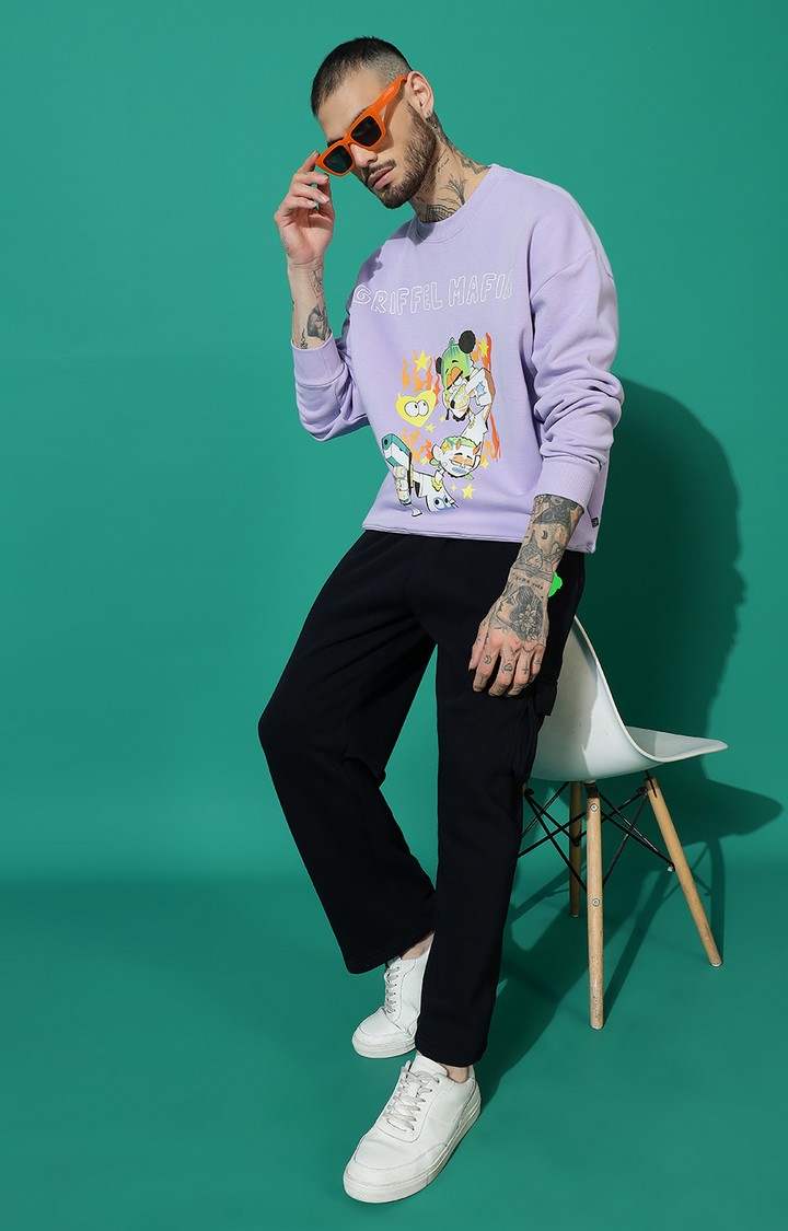 Men's GRIFFEL MAFIA Oversized Mauve Tracksuit
