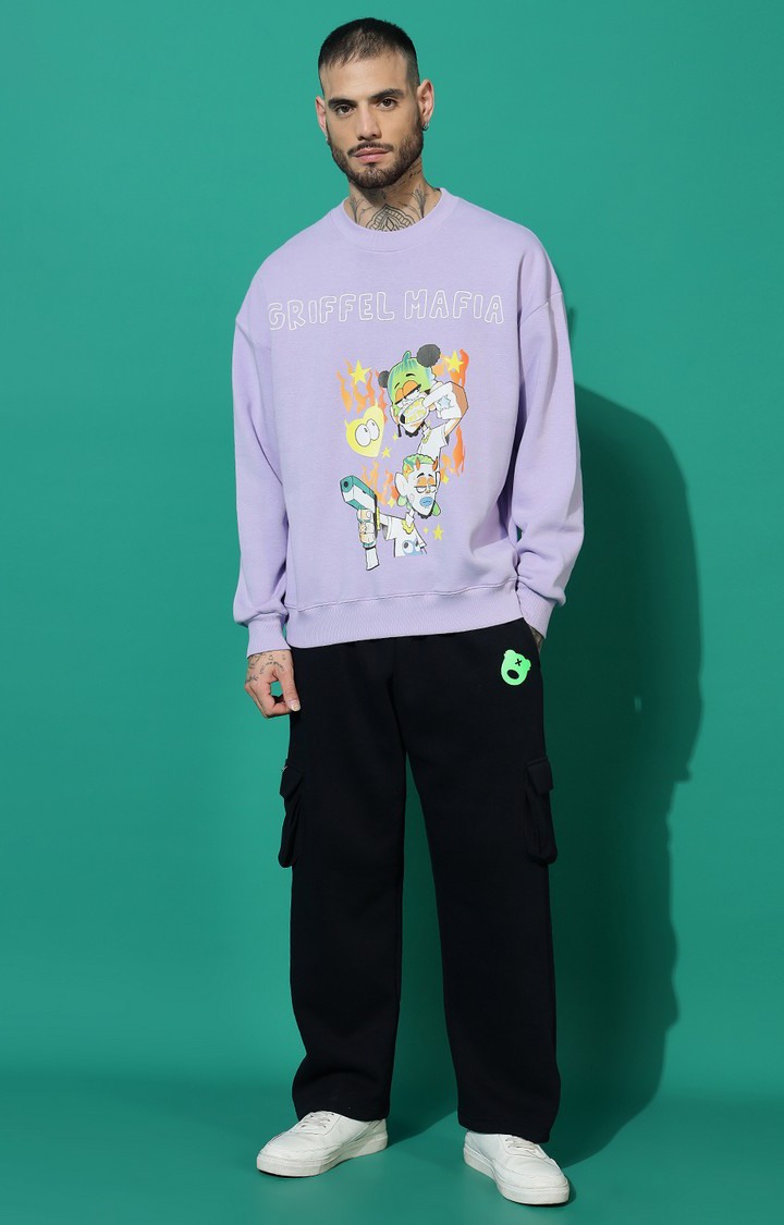 Men's GRIFFEL MAFIA Oversized Mauve Tracksuit