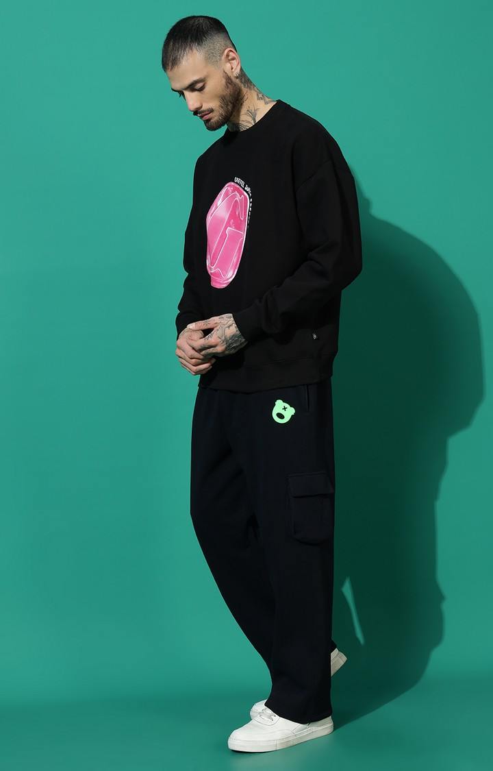 Men's Sweet Paradise Oversized Black Tracksuit