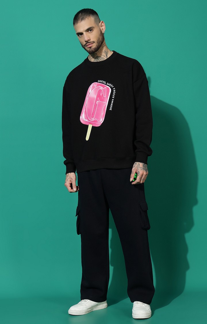 Men's Sweet Paradise Oversized Black Tracksuit