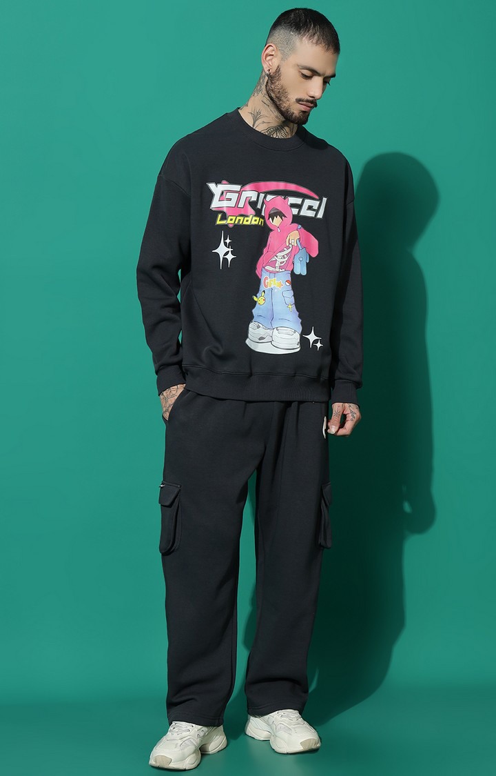 Men's Cool Kid Oversized Charcoal Tracksuit