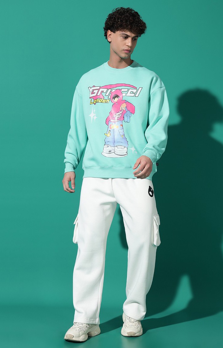 Men's Cool Kid Oversized Sea Green Tracksuit