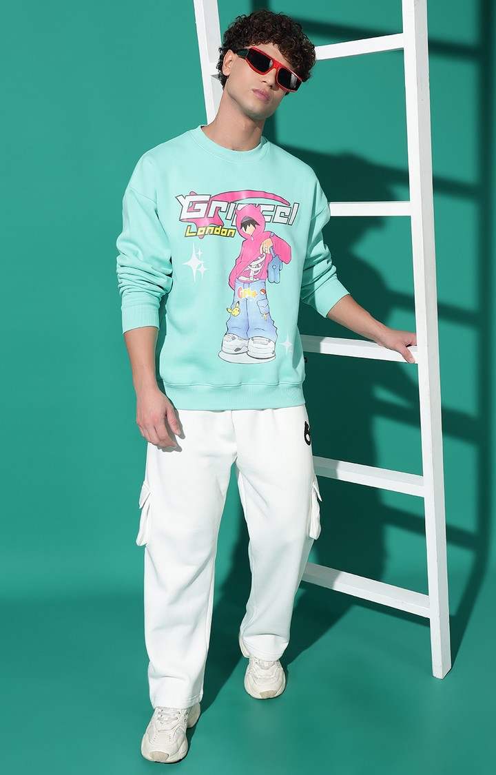 Men's Cool Kid Oversized Sea Green Tracksuit