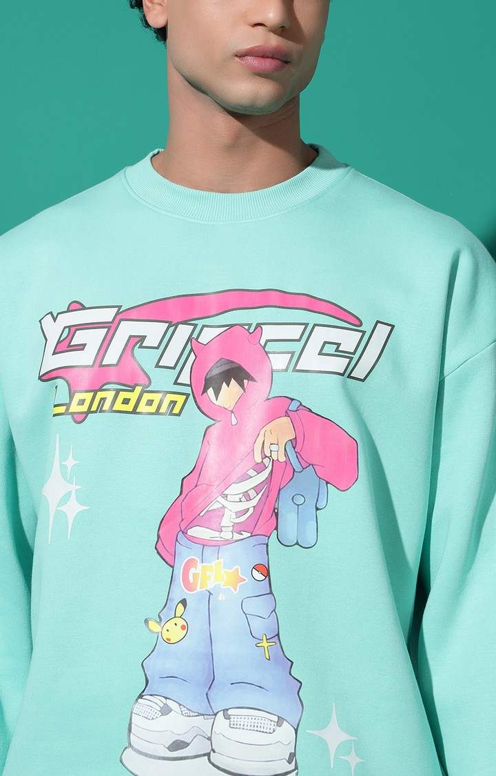 Men's Cool Kid Oversized Sea Green Tracksuit