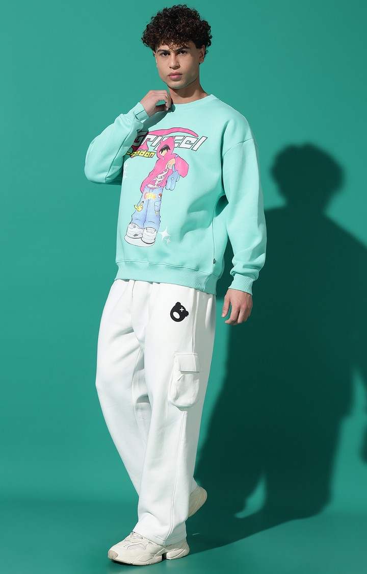 Men's Cool Kid Oversized Sea Green Tracksuit