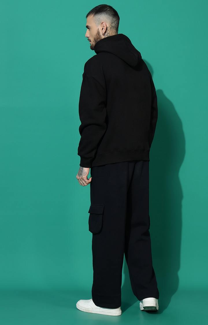 Men's 1993 Oversized Black Hoodie Tracksuit