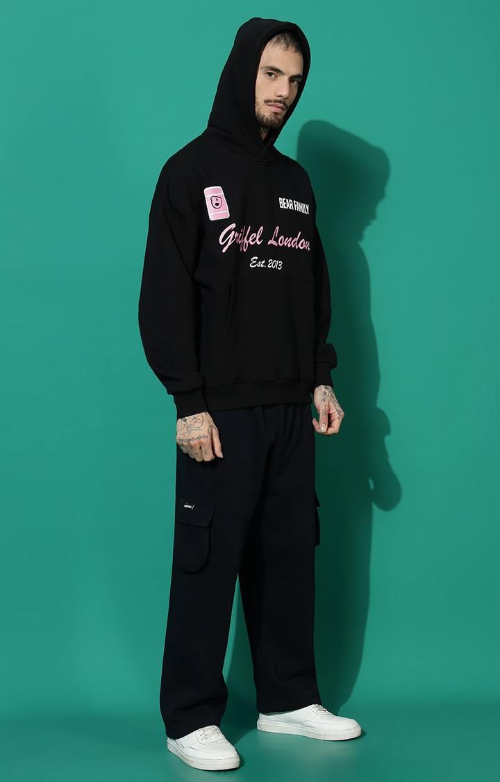 Men's 1993 Oversized Black Hoodie Tracksuit