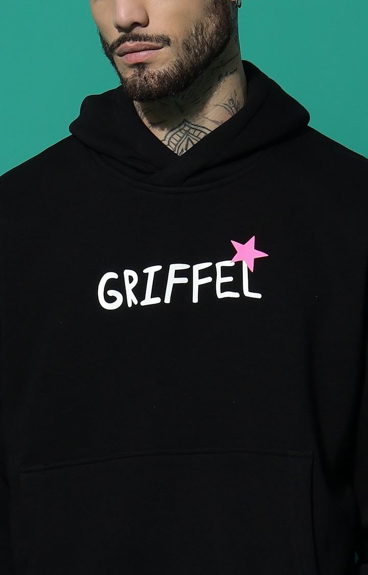 Men's Moon Oversized Black Hoodie Tracksuit
