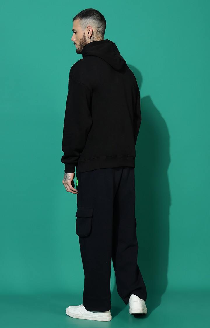 Men's 9 Oversized Black Hoodie Tracksuit