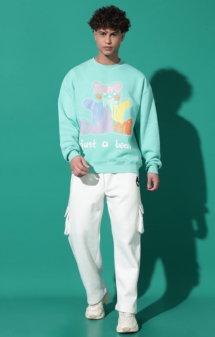 Men's JUST A BEAR Oversized Sea Green Tracksuit