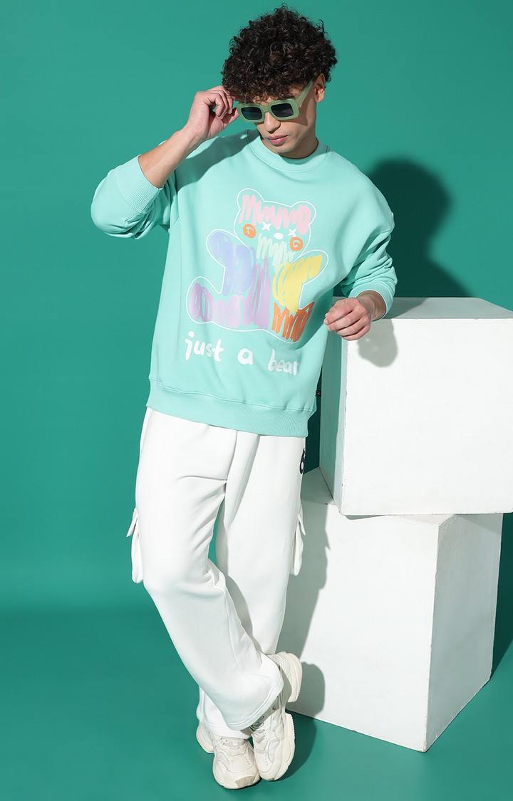 Men's JUST A BEAR Oversized Sea Green Tracksuit