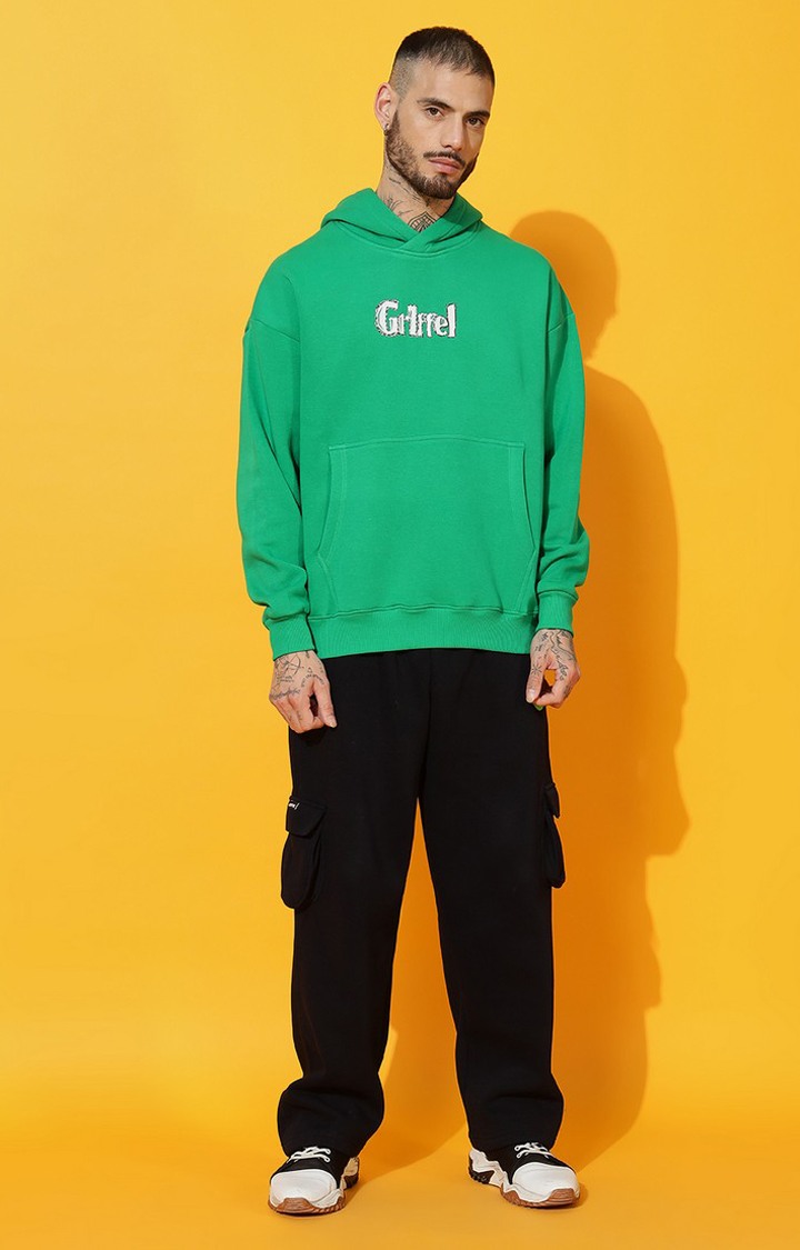 Men's ISLAND BIRD Oversized Green Hoodie Tracksuit