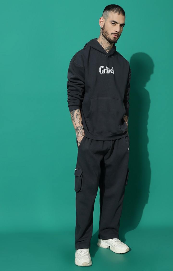 Men's ISLAND BIRD Oversized Charcoal Hoodie Tracksuit