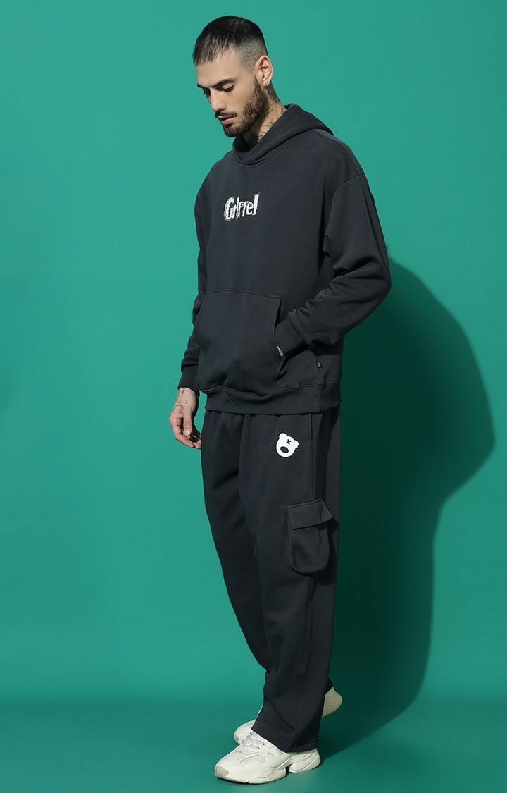 Men's ISLAND BIRD Oversized Charcoal Hoodie Tracksuit