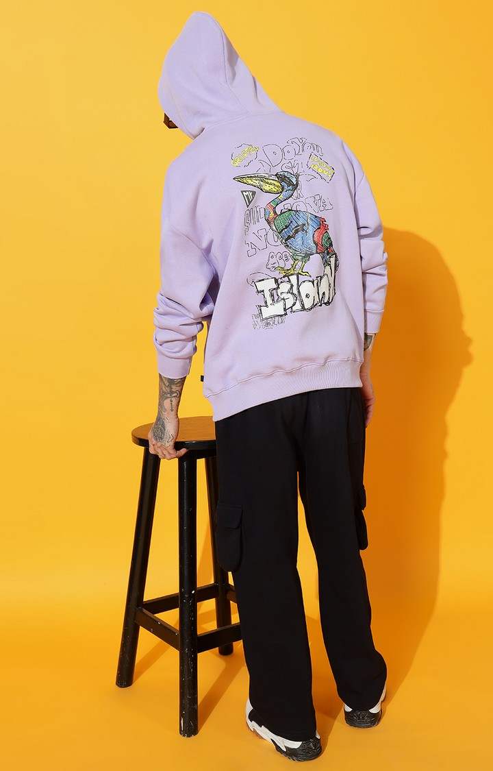 Men's ISLAND BIRD Oversized Mauve Hoodie Tracksuit
