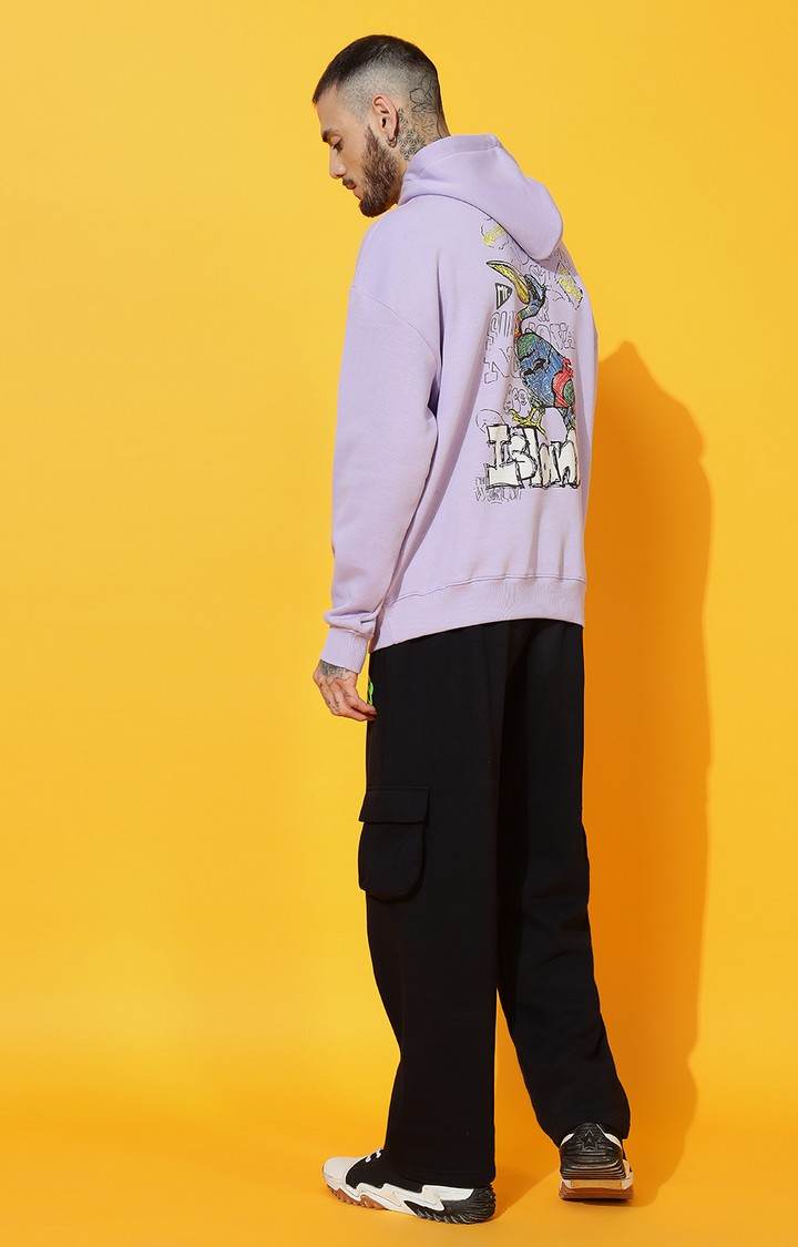 Men's ISLAND BIRD Oversized Mauve Hoodie Tracksuit