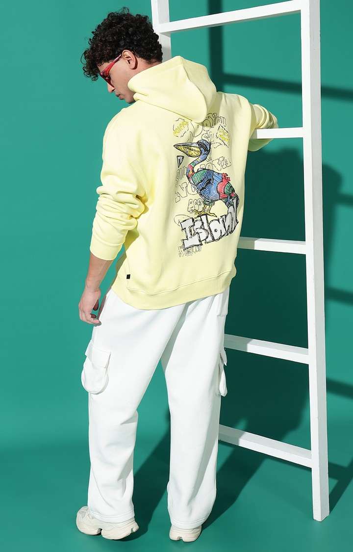 Men's ISLAND BIRD Oversized Yellow Hoodie Tracksuit