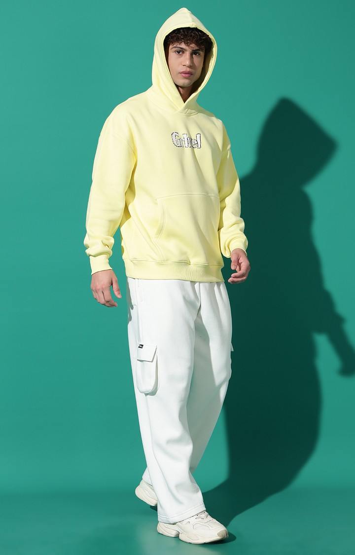 Men's ISLAND BIRD Oversized Yellow Hoodie Tracksuit