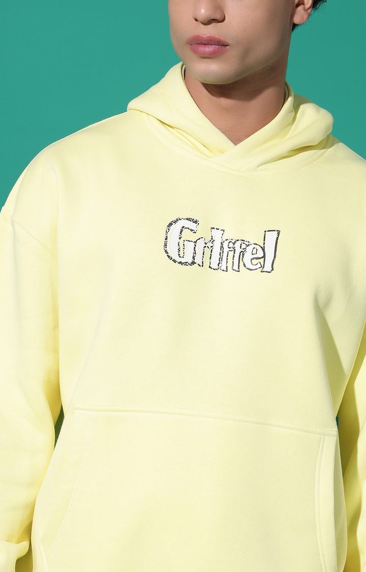 Men's ISLAND BIRD Oversized Yellow Hoodie Tracksuit