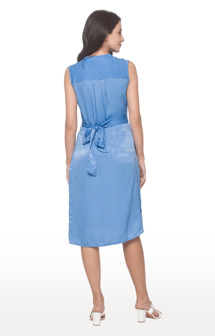 globus | Blue Solid Dresses 4