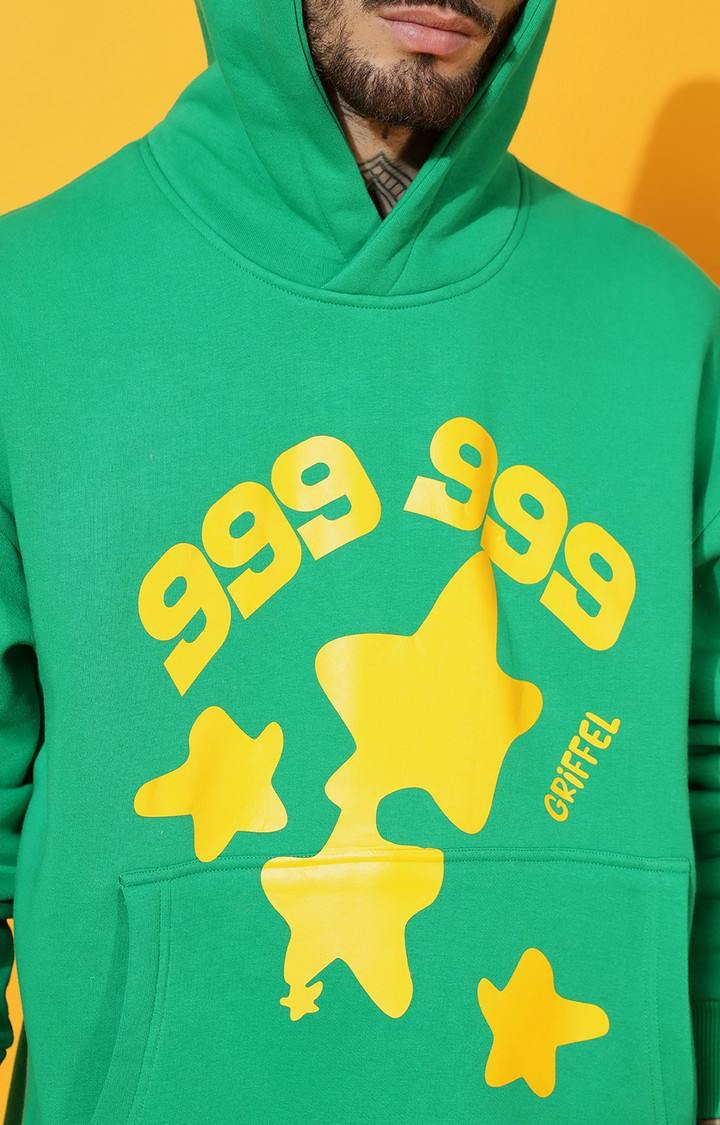 Men's 999 STAR Oversized Green Hoodie Tracksuit