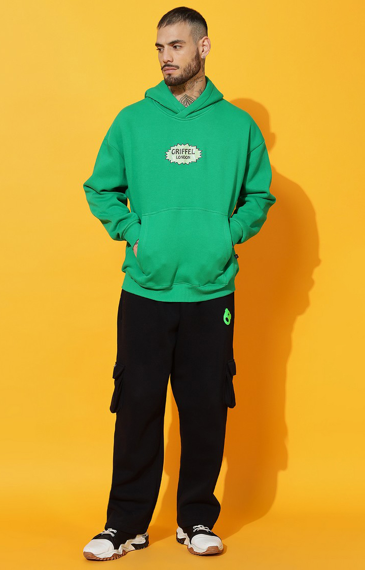 Men's PICANTE GREEN Oversized Green Hoodie Tracksuit