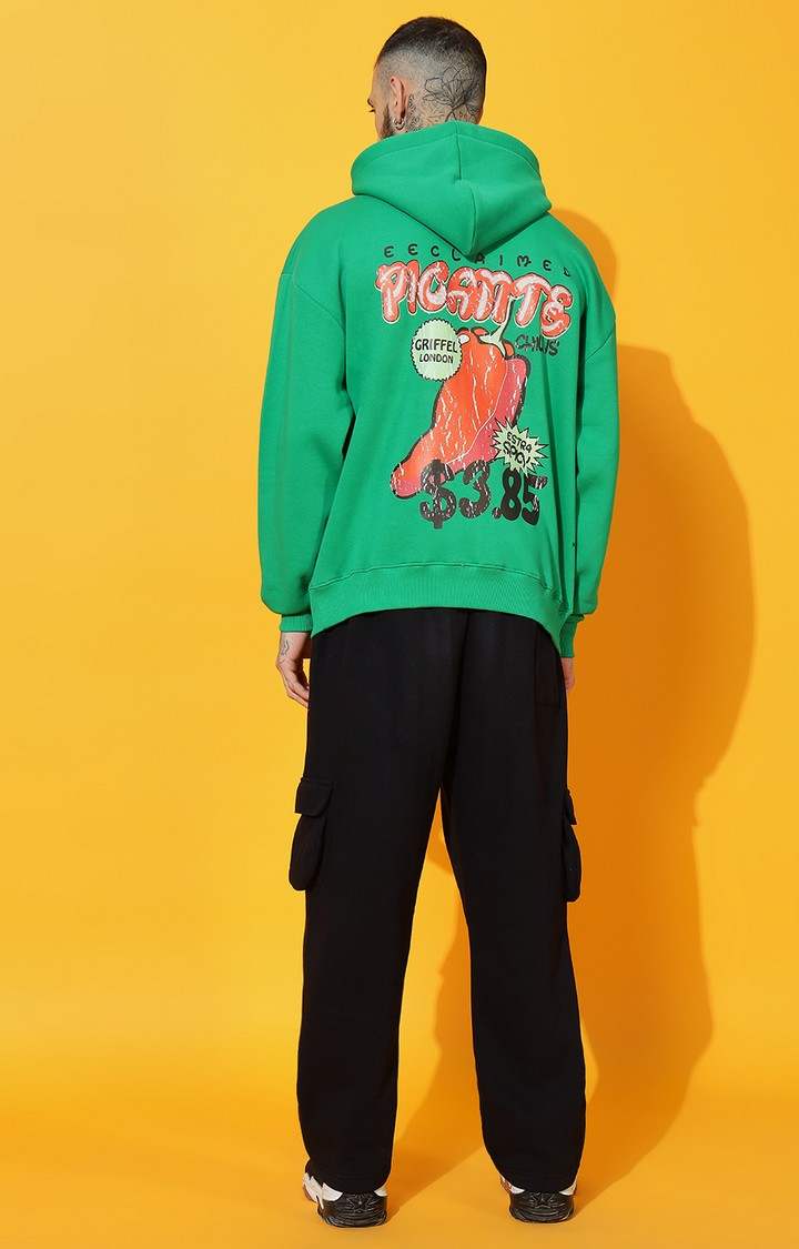 Men's PICANTE GREEN Oversized Green Hoodie Tracksuit