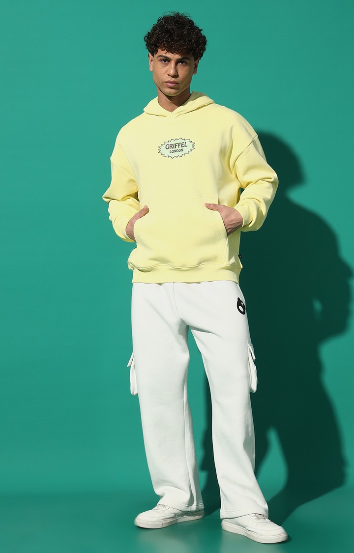 Men's PICANTE GREEN Oversized Yellow Hoodie Tracksuit