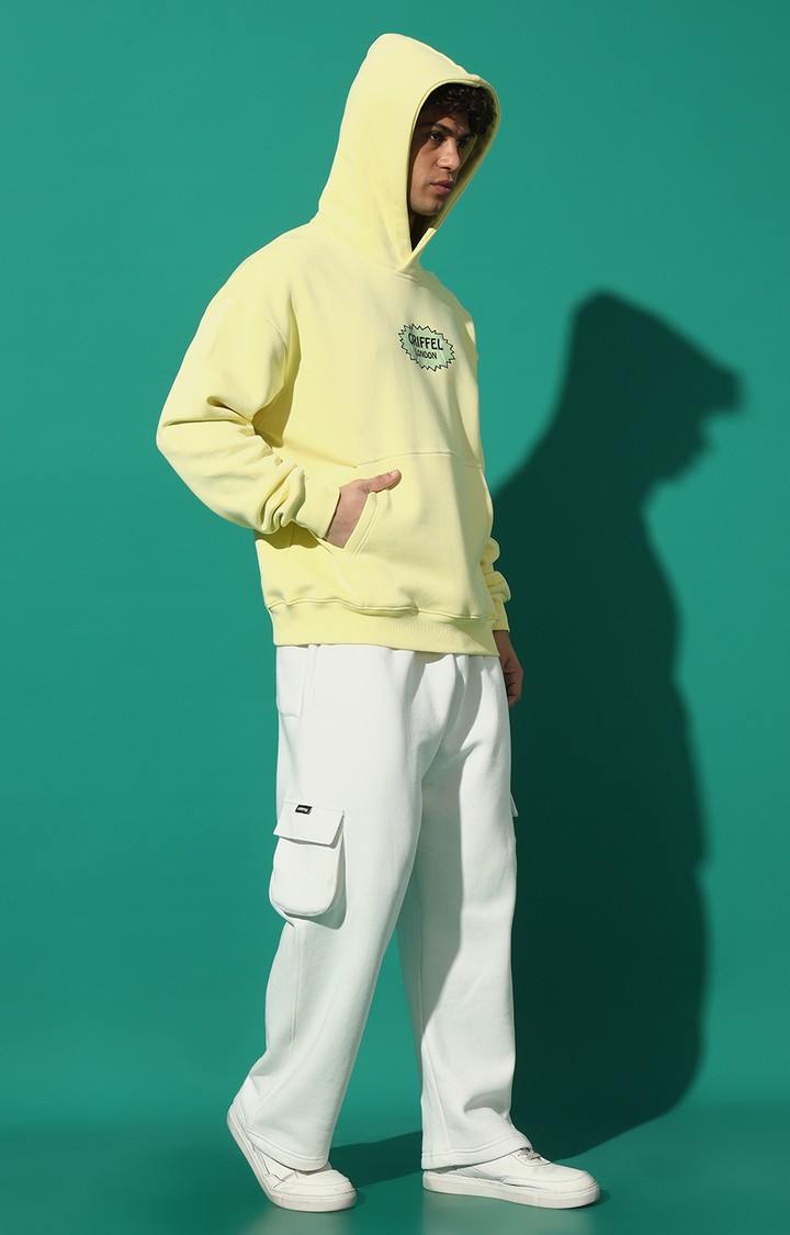 Men's PICANTE GREEN Oversized Yellow Hoodie Tracksuit