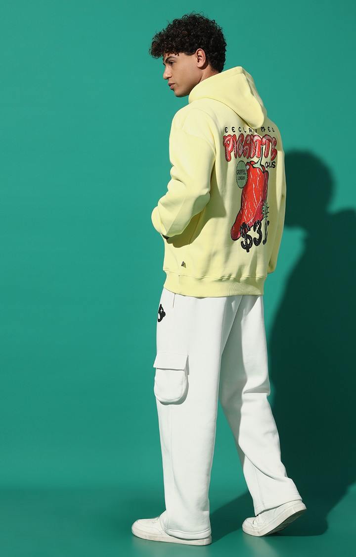 Men's PICANTE GREEN Oversized Yellow Hoodie Tracksuit