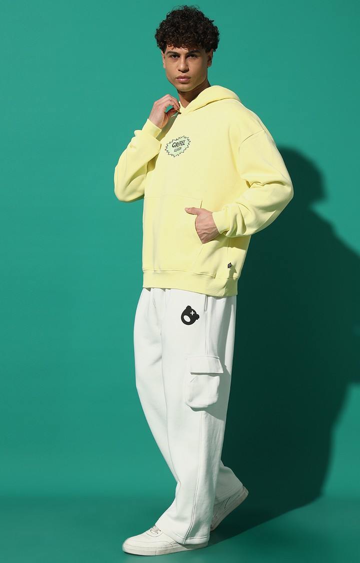 Men's PICANTE GREEN Oversized Yellow Hoodie Tracksuit