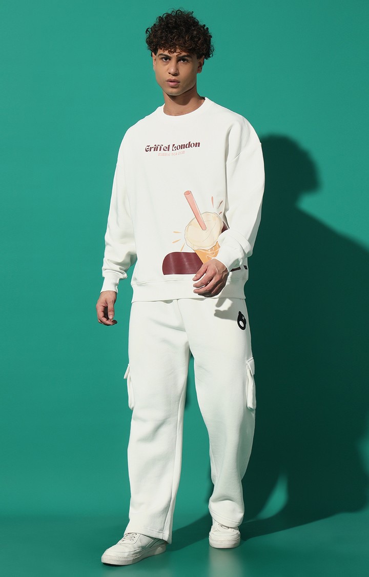 Men's GRIFFEL Oversized White Tracksuit