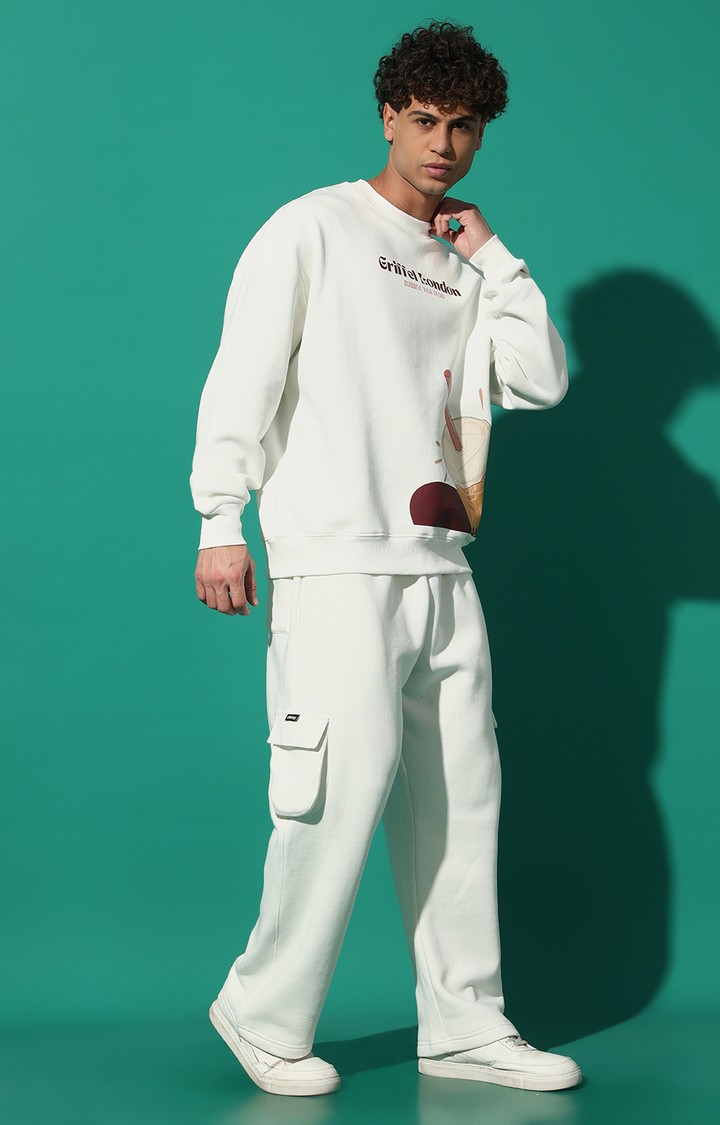 Men's GRIFFEL Oversized White Tracksuit