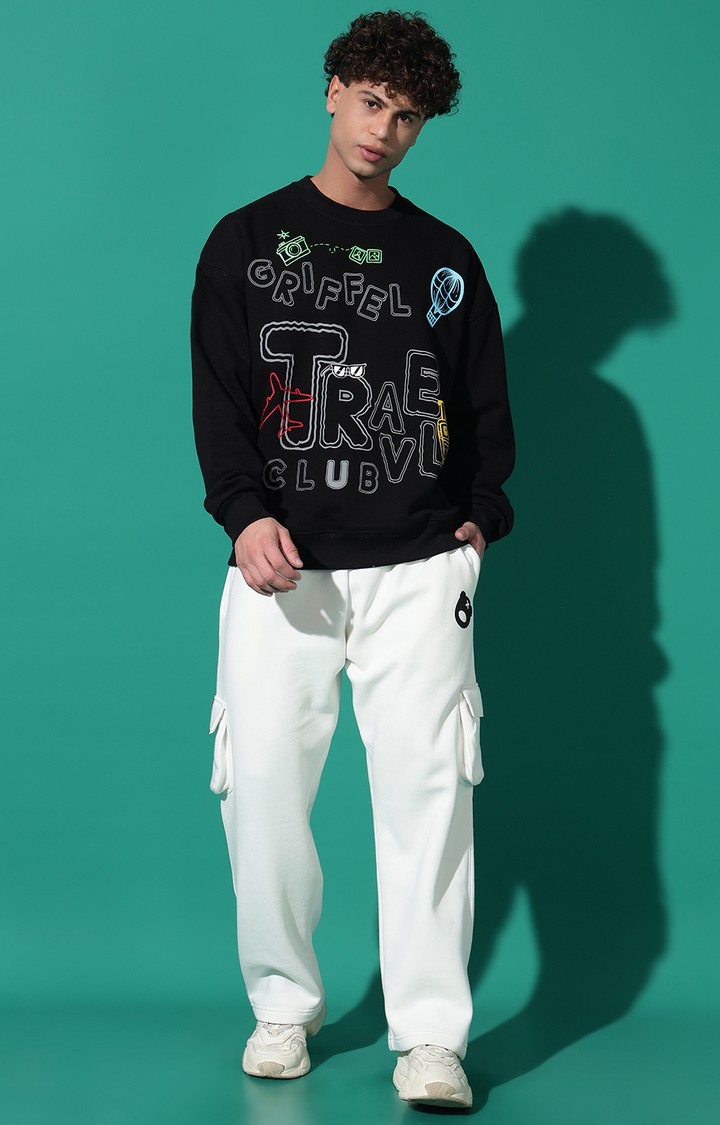 Men's TRAVEL Oversized Black Tracksuit