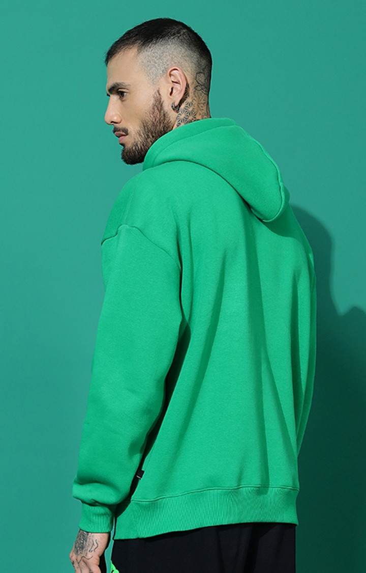 Men's GRIFFEL Star Oversized Green Hoodie