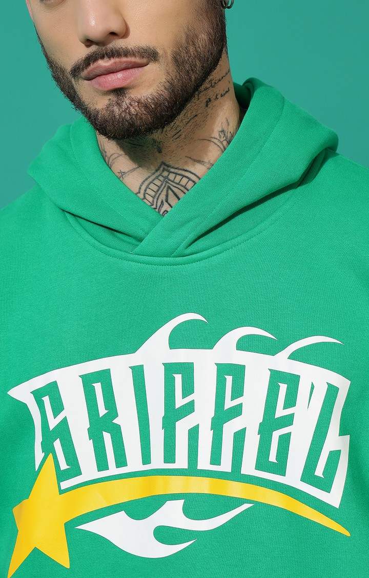 Men's GRIFFEL Star Oversized Green Hoodie