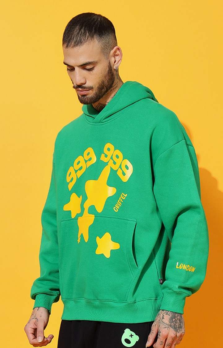 Men's 999 STAR Oversized Green Hoodie