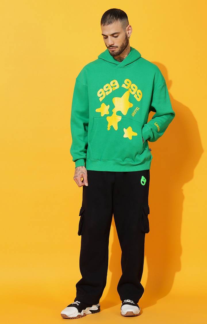 Men's 999 STAR Oversized Green Hoodie