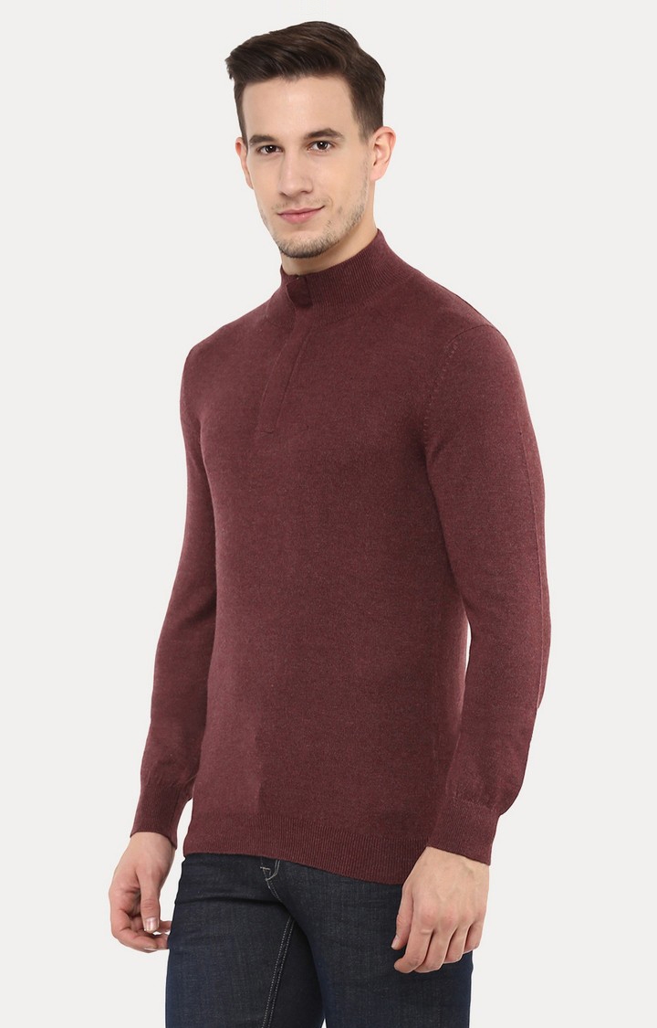 celio | Men's Red Melange Sweaters 2