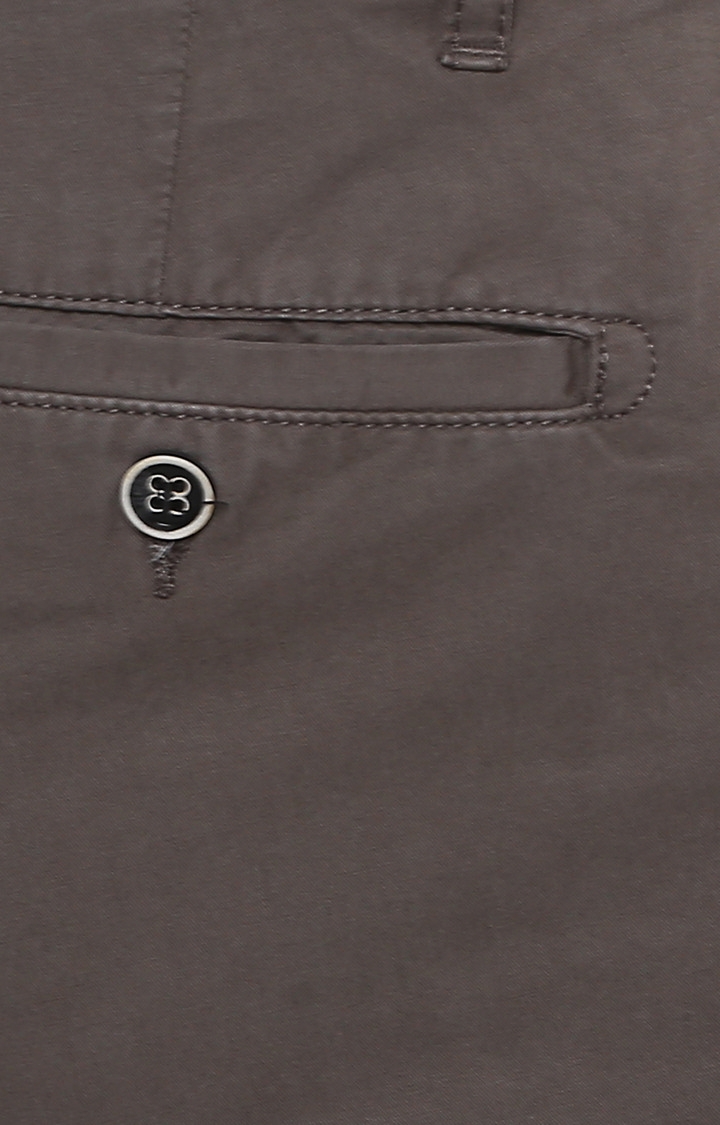 celio | Men's Brown Cotton Solid Shorts 4